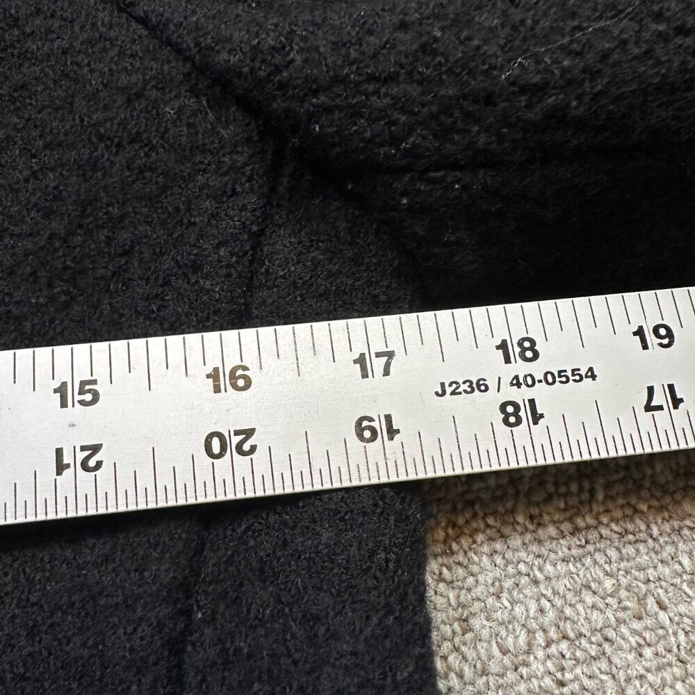 J. Crew Double Breasted Boiled Wool Black Cropped Boxy Jacket Size X-Small - Picture 3 of 7